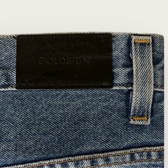Goldsign | High-Rise Tapered-Leg Jeans | Blue | Size 29 - Picture 6 of 16